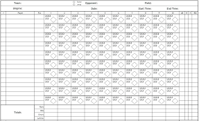 Softball Lineup Template Excel Printable Baseball Score Sheets Sheet