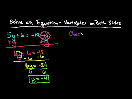 Solve A Linear Equation Variables On