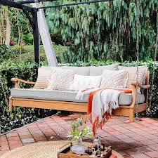 Robin Teak Outdoor Porch Swing Daybed