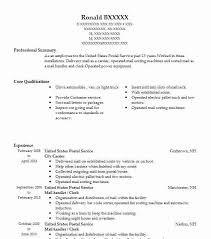 City Mail Carrier Resume Example United States Postal