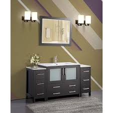 The bathroom vanity is one of the key focal points of any bathroom. Vanity Art Brescia 60 Inch Bathroom Vanity In Espresso With Single Basin Vanity Top In Whi The Home Depot Canada