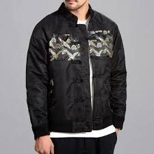 New Mandarin Embroidered Pattern With Chinese Button Men Jacket