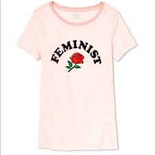 Feminist T Shirt With Rose Graphic Size Xl Nwt