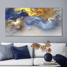colorful clouds abstract wall art