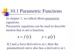 Ppt 10 1 Parametric Functions