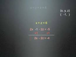 Algebra Solving Three Equations X Y
