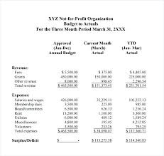 Non Profit Budget Sample Annual Template For Nonprofit 9