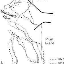 Shoreline Changes At Merrimack River Inlet Between 1827 And