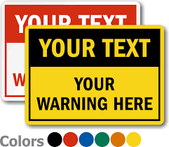Custom Sign With Heading Text And Color Options Sku S