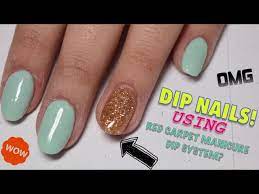 dip nails red carpet manicure dip