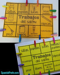Classroom Jobs In Spanish Spanish Profe