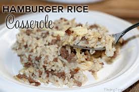 hamburger rice cerole finding time