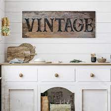 Vintage Signs Large Canvas Wall Art