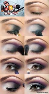 grey and purple eye makeup tutorial