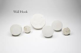 White Concrete Wall Hooks