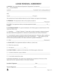 It is simply up to them whether they agree to all the clauses or not. Free Lease Renewal Extension Agreement Pdf Word Eforms