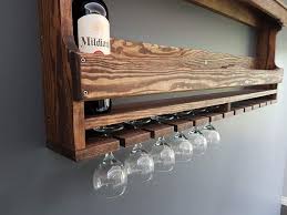 Wooden Vintage Shabby Wall Wine Rack