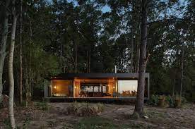 this prefabricated modern cabin is clad