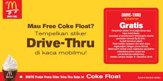 Anda mungkin dapat duduk dan makan bersama mereka. Mcdonald S Indonesia Twitter àªªàª° Hi Mcd Ers Dapatkan Free Coke Float Khusus Untuk Km Yg Punya Sticker Drive Thru Di Kendaraanmu
