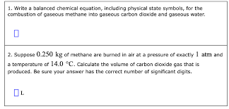 Balanced Chemical Equation Including