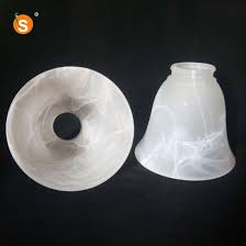 Alabaster Finish Glass Lamp Shade For