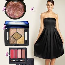 little black dress and holiday golds