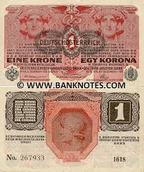 Categories > international data > countries > austria. Austria 1 Krone 1916 1919 Austrian Bank Notes Paper Money Banknotes Banknote Bank Notes Coins Currency Currency Collector Pictures Of Money Photos Of Bank Notes Currency Images Currencies Of The World