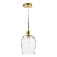 58986 003 Dimpled Glass Shade With Gold