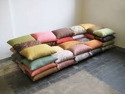 Super Soft Sofa Made Of Stacked Pillows