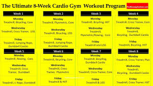 8 week cardio workout plan for gym