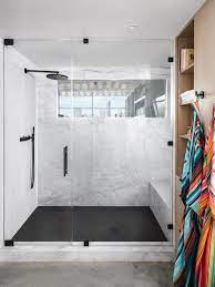 bathroom enclosed showers concrete