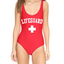 Lifeguard Baywatch Black One Piece Swimsuit One Piece