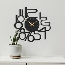 Unique Metal Wall Clock With Numbers