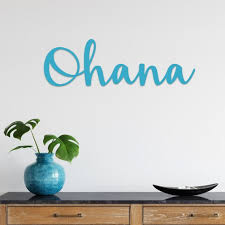 Ohana Sign Metal Word Hawaii Decor