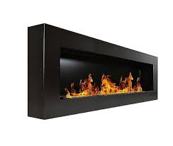 Bio Ethanol Wall Fireplace 120 Cm Black