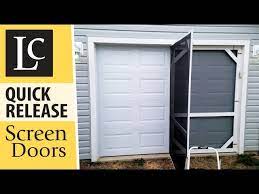 Who knew that such a anyhow, i was sooooo excited that this diy garage door screen turned out well! Amazing Diy Garage Screen Doors Quick Release Hinged No Sewing Required Youtube