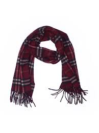 Details About Burberry Women Red Cashmere Scarf One Size