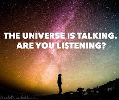 The Universe is talking. Are you listening? — Nicole Butterfield