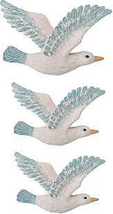 3 Ceramic Pieces Birds Sea Seagull Art
