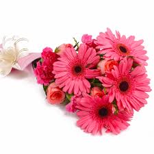 pink color flowers bouquet