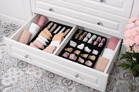 makeup drawer underwear organizer black
