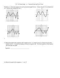 graphing polynomials worksheet