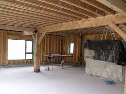 green oak beams and timber framed roof