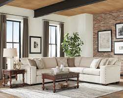 aria chenille rustic nailhead sectional