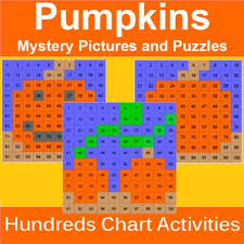 Hundreds Chart Mystery Pictures Bundle Pumpkins The