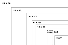 Paper Size Chart Maine Photo Works