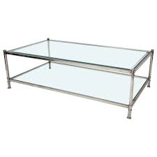 Each glass shelf features beveled edges for a smooth, soft edge. Mid Century Modern French Chrome And Glass Two Tier Coffee Table In 2021 Coffee Table Mid Century Coffee Table Coffee Table Vintage