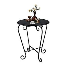 Small Patio Side Table Round Metal Side