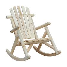 Outsunny Hardwood Log Rocking Chair