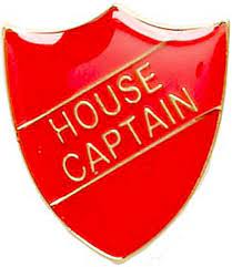 House Captain Shield Badge Red 22mm x 25mm